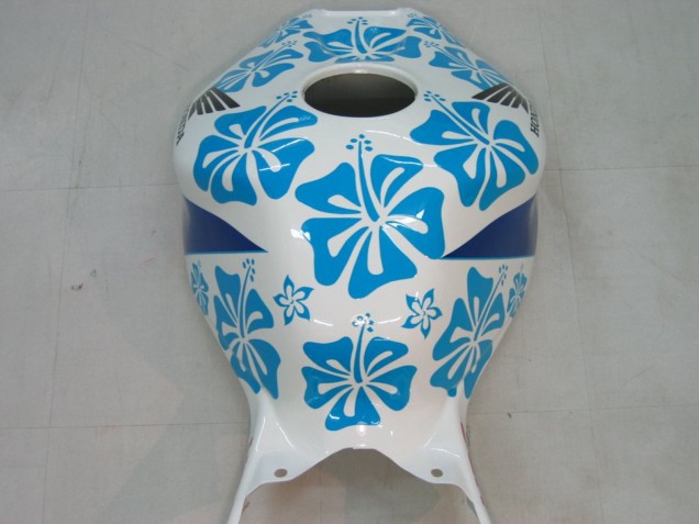 2004-2005 Honda CBR1000RR Motorcycle Fairings - White Blue Snow Nastro Azzurro 46 UK