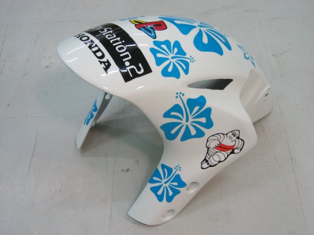 2004-2005 Honda CBR1000RR Motorcycle Fairings - White Blue Snow Nastro Azzurro 46 UK