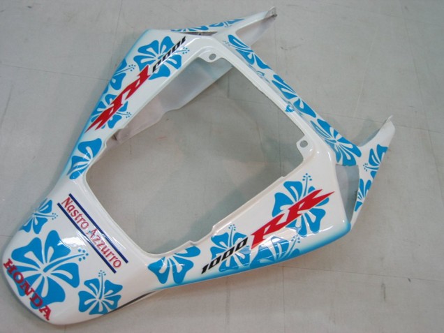 2004-2005 Honda CBR1000RR Motorcycle Fairings - White Blue Snow Nastro Azzurro 46 UK