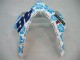 2004-2005 Honda CBR1000RR Motorcycle Fairings - White Blue Snow Nastro Azzurro 46 UK