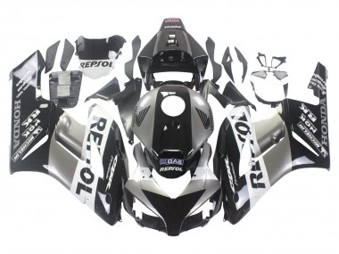Best 2004-2005 Honda CBR1000RR Motorcycle Fairing Kits - Silver White Glossy Black Repsol UK