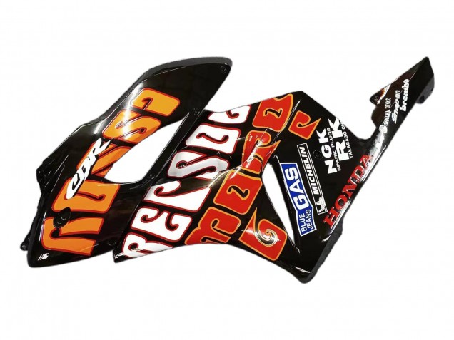 2004-2005 Honda CBR1000RR Motorcycle Fairings - Yellow Orange Glossy Black Repsol Rossi 46 UK