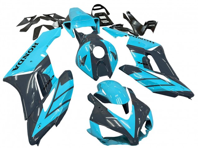 2004-2005 Honda CBR1000RR Motorcycle Fairings - Light Blue Glossy Black UK