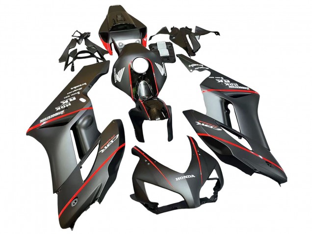 2004-2005 Honda CBR1000RR Motorcycle Fairings - Glossy Black Glossy Grey Red Stripe UK