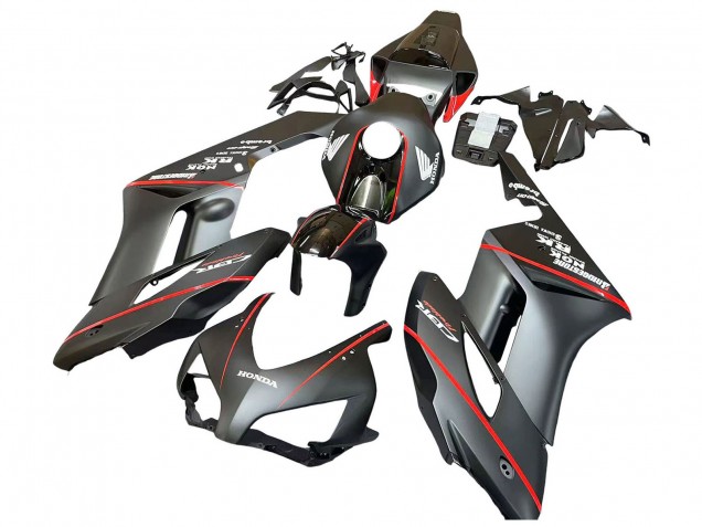 2004-2005 Honda CBR1000RR Motorcycle Fairings - Glossy Black Glossy Grey Red Stripe UK