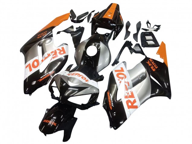 2004-2005 Honda CBR1000RR Motorcycle Fairings - Orange Silver Glossy Black Repsol UK