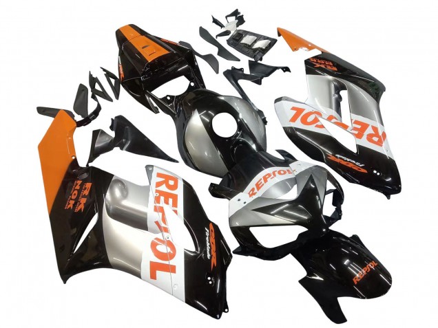 2004-2005 Honda CBR1000RR Motorcycle Fairings - Orange Silver Glossy Black Repsol UK