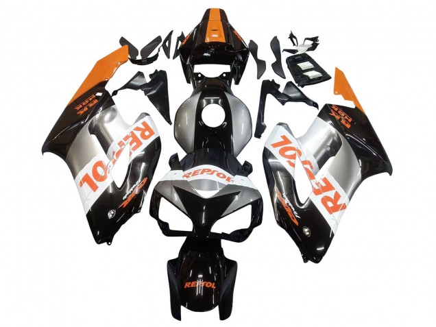 2004-2005 Honda CBR1000RR Motorcycle Fairings - Orange Silver Glossy Black Repsol UK