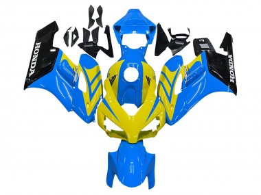 Best 2004-2005 Honda CBR1000RR Motorcycle Fairings - Blue Yellow Glossy Black UK