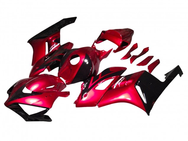 2004-2005 Honda CBR1000RR Motorcycle Fairings - Red Glossy Black Stripe UK