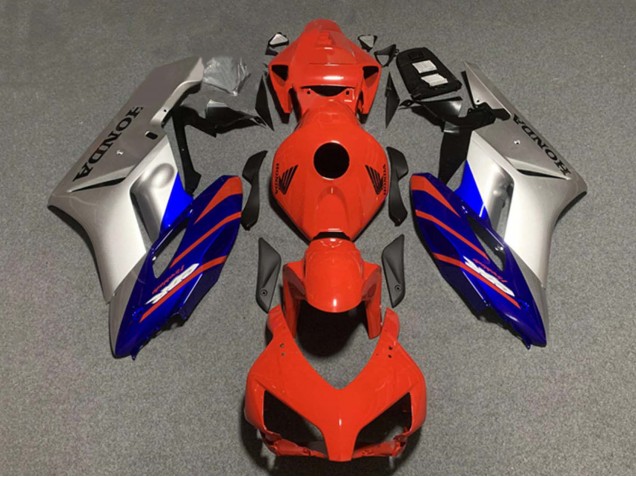 2004-2005 Honda CBR1000RR Motorcycle Fairings - Silver Blue Red Stripe UK