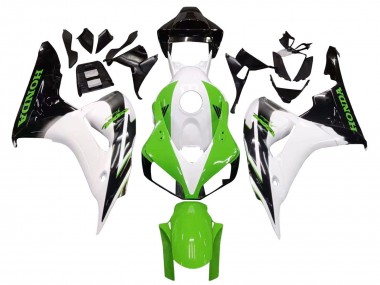 Best 2006-2007 Honda CBR1000RR Motorcycle Fairing - White Green Glossy Black UK
