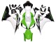 2006-2007 Honda CBR1000RR Motorcycle Fairing - White Green Glossy Black UK