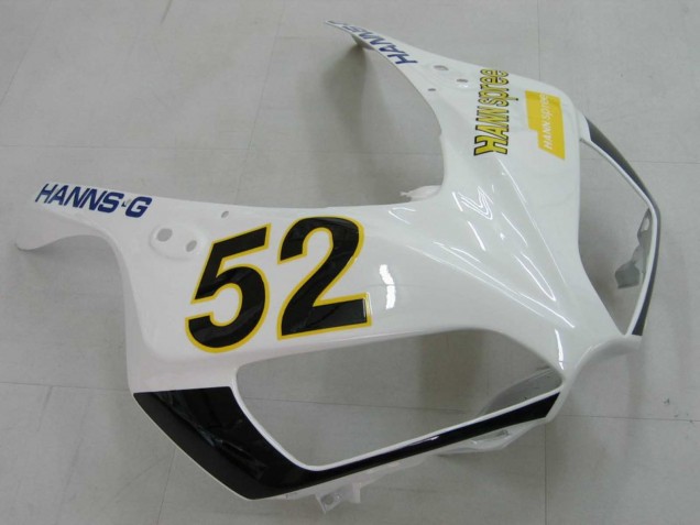 2006-2007 Honda CBR1000RR Motorcycle Fairings - White Green Glossy Black Hannspree 52 UK