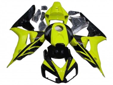 Best 2006-2007 Honda CBR1000RR Motorcycle Fairings - Green Glossy Black Geometric UK
