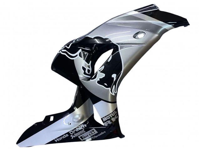2006-2007 Honda CBR1000RR Motorcycle Fairings - Silver Glossy Black Red Bull UK