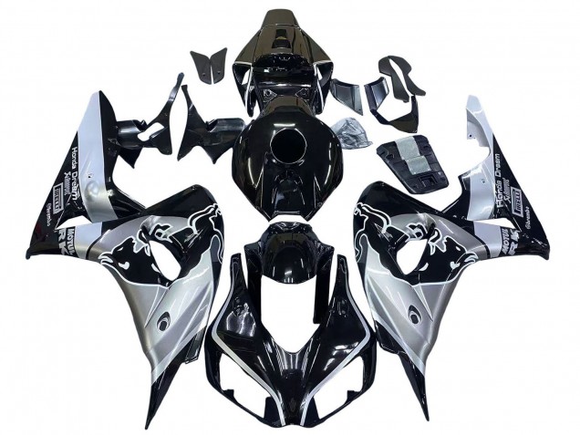 2006-2007 Honda CBR1000RR Motorcycle Fairings - Silver Glossy Black Red Bull UK