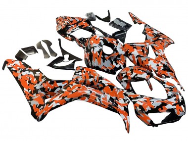 Best 2006-2007 Honda CBR1000RR Motorcycle Fairings - Black Orange Silver Camouflage UK