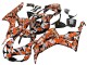 2006-2007 Honda CBR1000RR Motorcycle Fairings - Black Orange Silver Camouflage UK