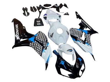 Best 2006-2007 Honda CBR1000RR Motorcycle Fairing - White Blue Glossy Black UK
