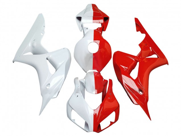2006-2007 Honda CBR1000RR Motorcycle Fairings - White Red Split UK