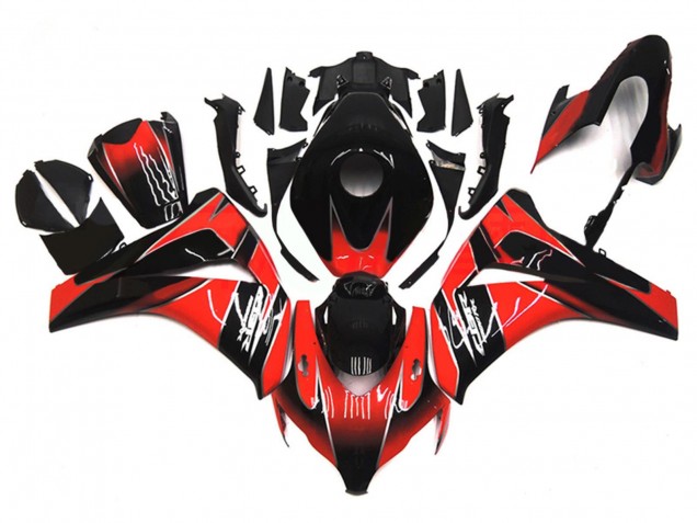 2008-2011 Honda CBR1000RR Motorcycle Fairing - Red Glossy Black UK