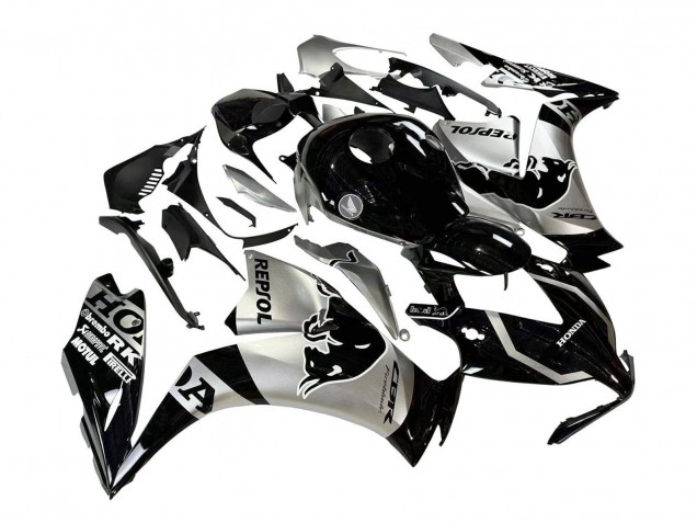 2012-2016 Honda CBR1000RR Motorcycle Fairings - Silver Glossy Black Repsol Red Bull UK