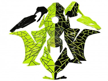 Best 2012-2016 Honda CBR1000RR Motorcycle Fairings - Fluorescent Green Glossy Black UK