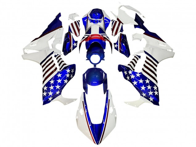 2017-2023 Honda CBR1000RR Motorcycle Fairings - White Blue Red Star UK
