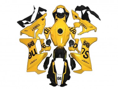 Best 2017-2023 Honda CBR1000RR Motorcycle Fairings - Yellow Glossy Black Supreme 84 UK