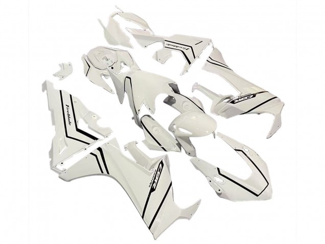 2017-2023 Honda CBR1000RR Motorcycle Fairings - White with Black Stripe Fireblade UK