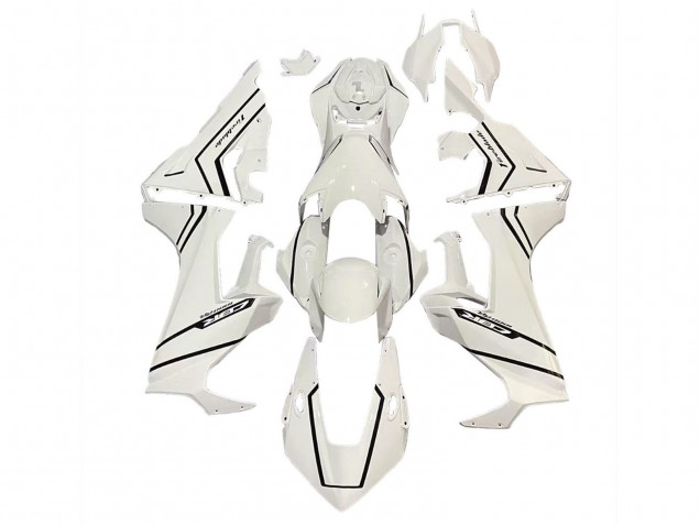 2017-2023 Honda CBR1000RR Motorcycle Fairings - White with Black Stripe Fireblade UK
