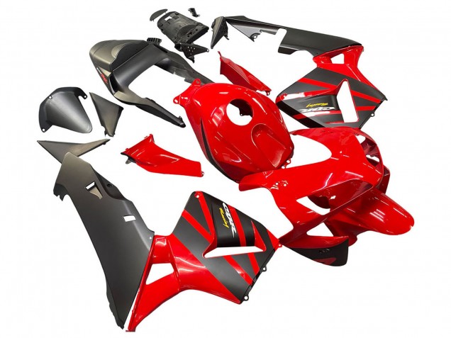 2003-2004 Honda CBR600RR Motorcycle Fairings - Red Matte Black Racing UK