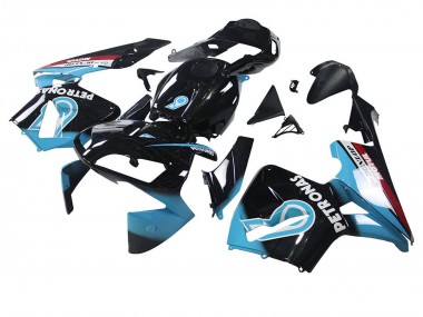 Best 2003-2004 Honda CBR600RR Motorcycle Fairings - Light Blue Red Glossy Black Dunlop UK