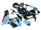 2003-2004 Honda CBR600RR Motorcycle Fairings - Light Blue Red Glossy Black Dunlop UK