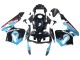 2003-2004 Honda CBR600RR Motorcycle Fairings - Light Blue Red Glossy Black Dunlop UK