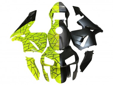 Best 2003-2004 Honda CBR600RR Motorcycle Fairings - Fluorescent Green Matte Black UK