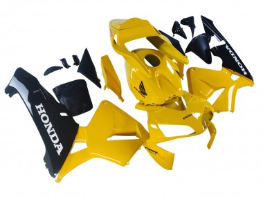 Best 2003-2004 Honda CBR600RR Motorcycle Fairings - Yellow Glossy Black UK