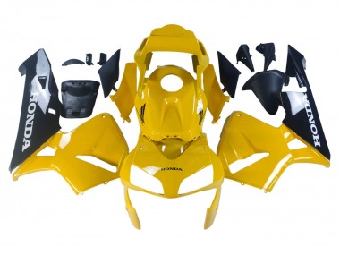 Best 2003-2004 Honda CBR600RR Motorcycle Fairings - Yellow Glossy Black UK