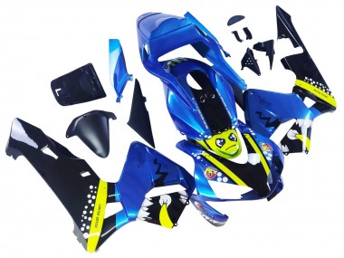 Best 2003-2004 Honda CBR600RR Motorcycle Fairings - Blue Neon Yellow Glossy Black Shark UK