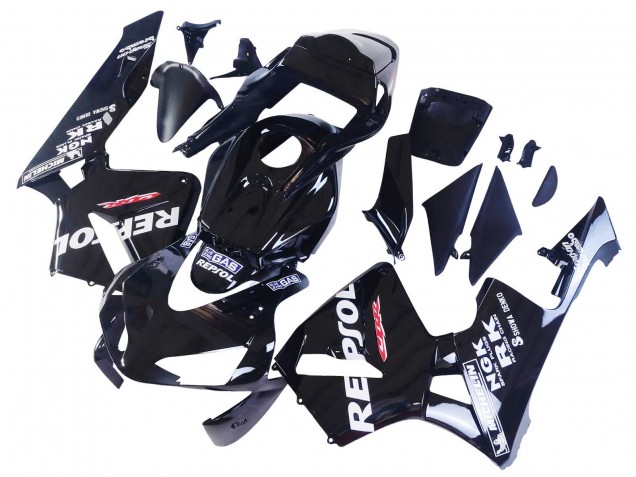 2003-2004 Honda CBR600RR Motorcycle Fairings - Glossy Black White Repsol UK