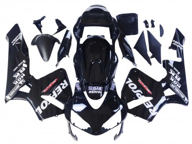 Best 2003-2004 Honda CBR600RR Motorcycle Fairings - Glossy Black White Repsol UK