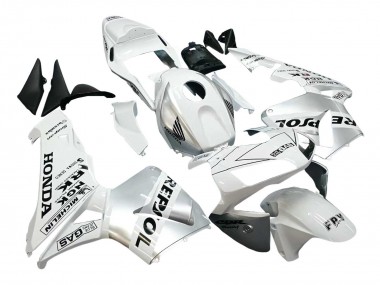 Best 2003-2004 Honda CBR600RR Motorcycle Fairings - White Silver Black Repsol UK