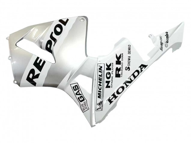 2003-2004 Honda CBR600RR Motorcycle Fairings - White Silver Black Repsol UK