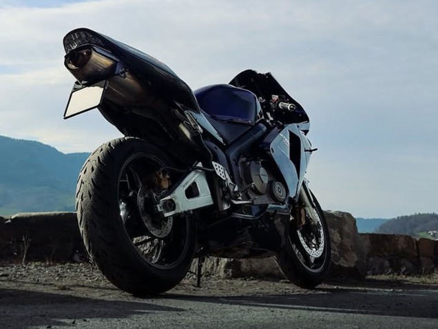 2003-2004 Honda CBR600RR Motorcycle Fairings - Dark Blue Glossy Black UK