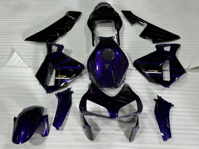 2003-2004 Honda CBR600RR Motorcycle Fairings - Dark Blue Glossy Black UK