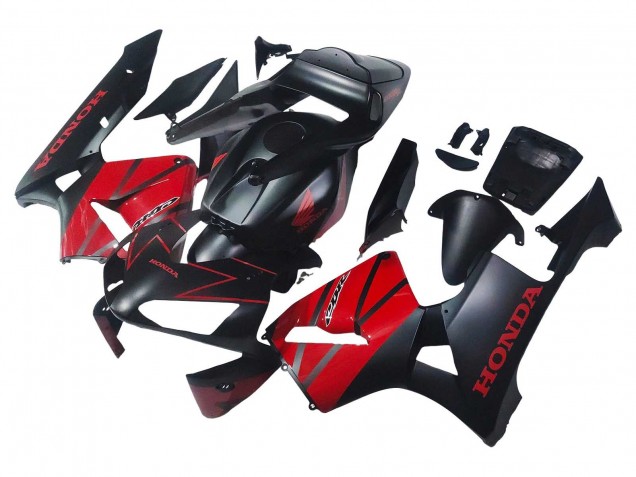 2003-2004 Honda CBR600RR Motorcycle Fairings - Red Glossy Black Matte Black UK