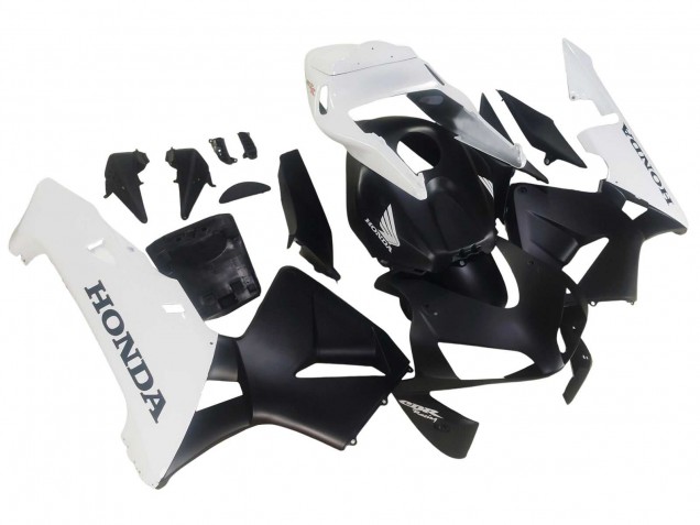 2003-2004 Honda CBR600RR Motorcycle Fairings - White Matte Black UK
