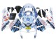 2003-2004 Honda CBR600RR Motorcycle Fairings - White Blue Red Nastro Azzurro 46 UK