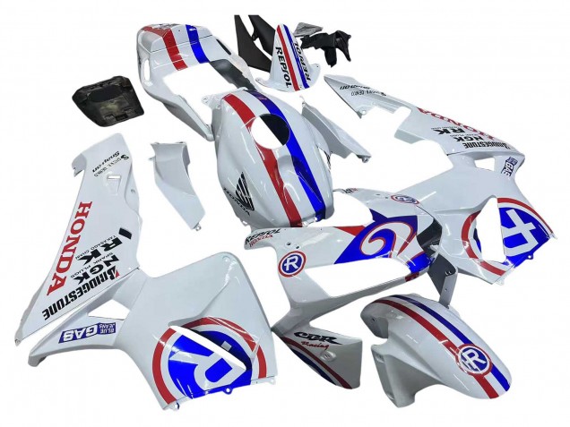 2003-2004 Honda CBR600RR Motorcycle Fairings - White Red Blue UK